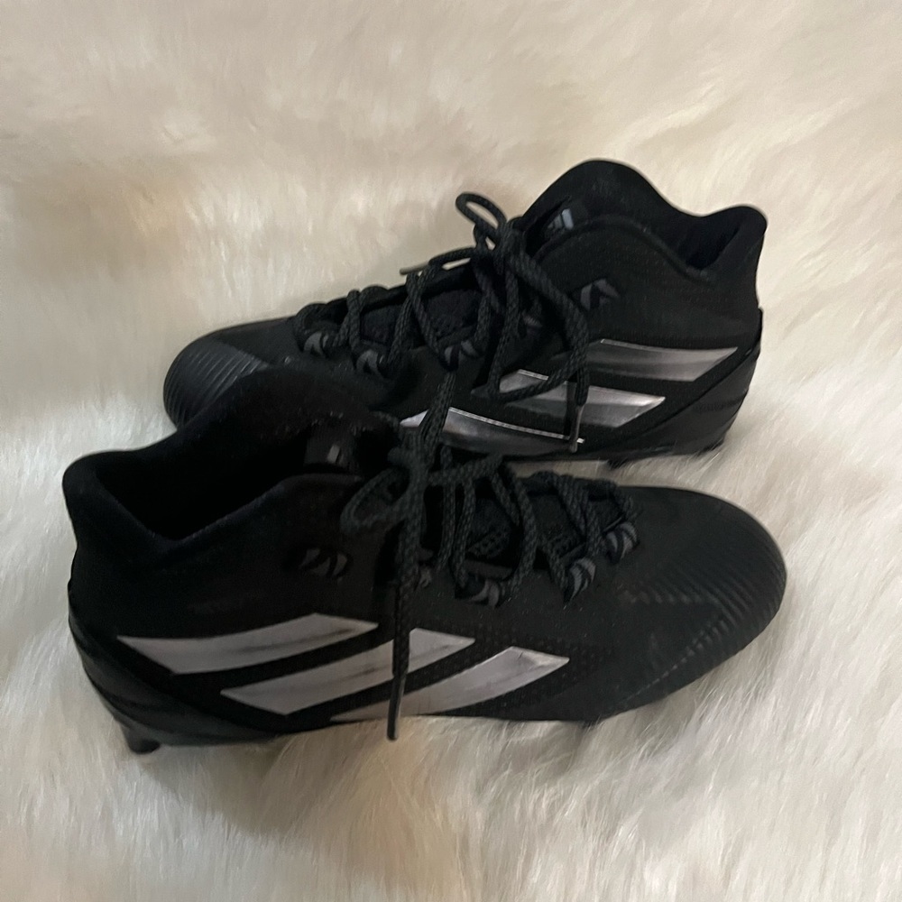 adidas Black Athletic Shoes with White Stripes